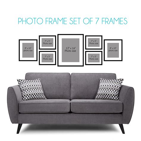 Gallery Wall Frame Set Of 7 Picture Frames In White Or Black Etsy Uk