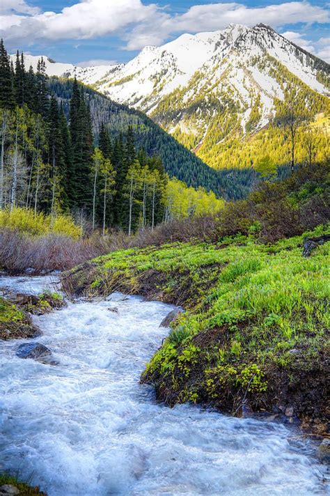 Wasatch Mountains Photograph Spring Snow Melt Wasatch Mountains Utah