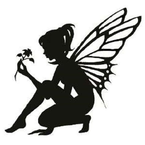 Kneeling Fairy Silhouette Decal By Craftscustoms On Etsy Fairy