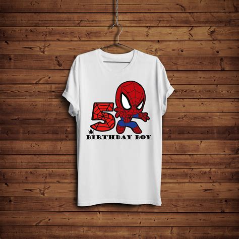 Spiderman Birthday SVG Baby Spiderman svg 5th Birthday svg | Etsy