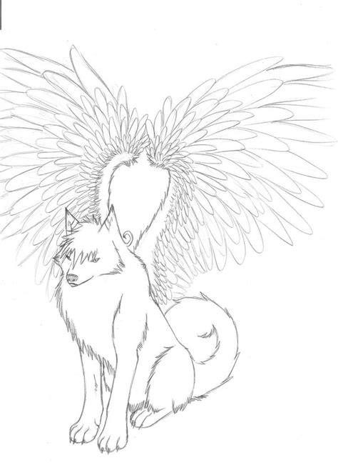 Your kid may be interested to learn about wolves, because they are shrouded in mystery. Winged Wolf Coloring Pages - GetColoringPages.com