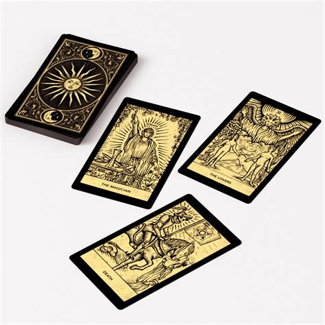 3d Model Golden Tarot Cards Major Arcana Vr Ar Low Poly Cgtrader