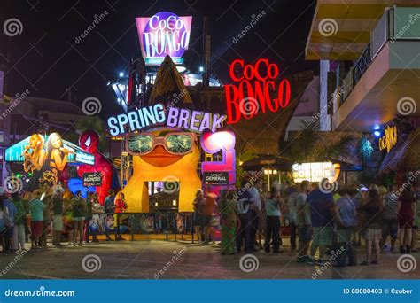 Spring Break In Cancun Party Zone Editorial Stock Photo Image Of