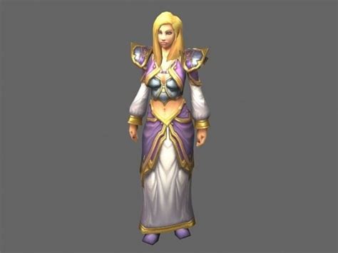 Jaina Proudmoore Wow Character Free 3d Model Max Vray Open3dmodel