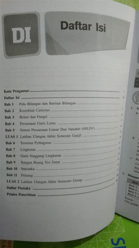 Buku siswa seni budaya kelas vii revisi 2017; Daftar Isi Buku Matematika Kelas 7 Semester 2 Kurikulum ...