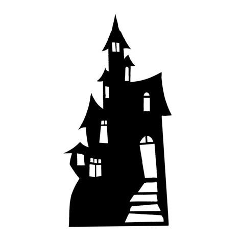 Haunted House Silhouette Small Cutout Clipart Best Clipart Best