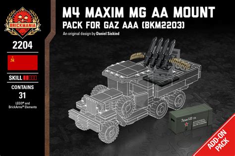 M4 Maxim Mg Aa Mount Pack For Gaz Aaa Brickmania Toys