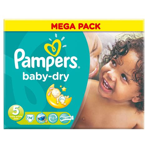 Pampers Baby Dry Size 5 Junior Mega Box 74 Nappies Baby And Toddler