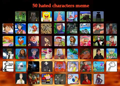 My 50 Hated Characters By Chipmunkraccoonoz On Deviantart Vrogue