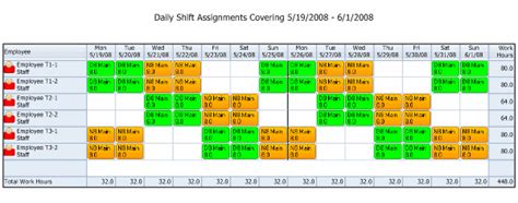 8 Hour Shift Schedules For 7 Days A Week Planner Template Free
