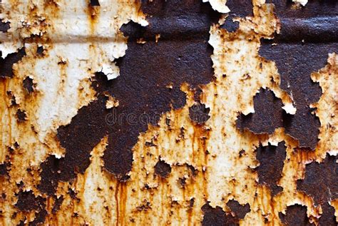 Corroded White Metal Background Rusted White Painted Metal Wall Rusty
