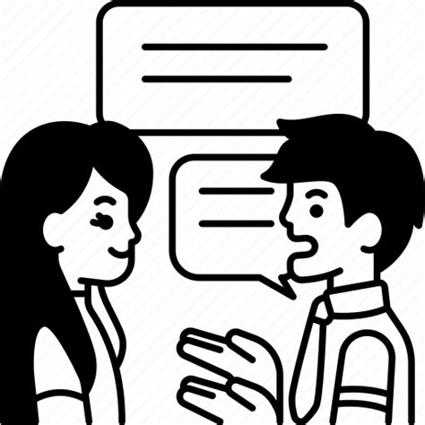 Explain Conversation Talk Discuss Communication Icon Download On