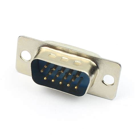 100pcs Hd D Sub 15 Pin Vga Male Solder Type Plug Adapter Connector