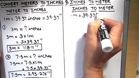 How To Convert Inches To Meter And Meter To Inches Inches To Meter