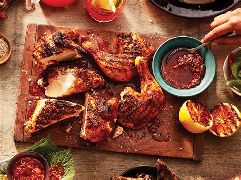 Poulet grillé et sauce harissa