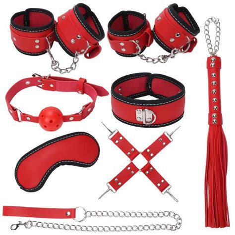 Bdsm Toys Kit Bondage Gear Foreplay Sexy Games For Couples Handcuffs Blindfold Mouth Gag Collar