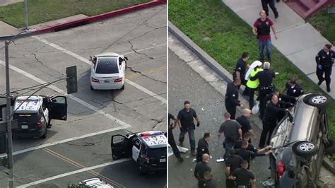 Shooting Suspect Arrested After Chase Ends In Crash In South La Abc7 Los Angeles