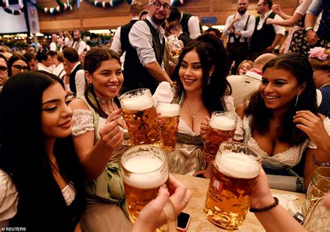 oktoberfest takes off in germany with thousands cramming into the