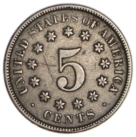 Rare First Us Nickel 1869 Shield Nickel Us Type Coin Rare In