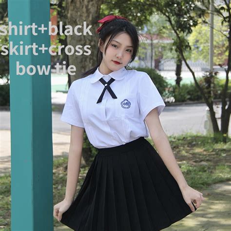 Pin On Uniforms Girls Cross Bow Tie Girls School Uniform Black