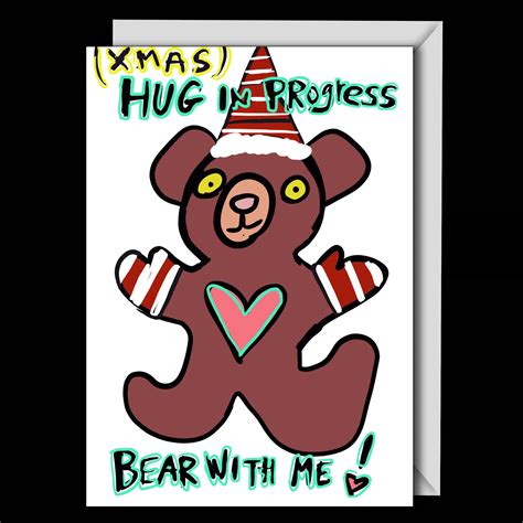Personalised Cards And Ts Online Christmas Card Xmas Bear Funny Pun