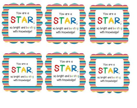 Encouraging Starburst T Tags For Students