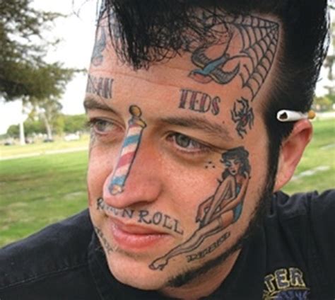 Amazing Face Tattoo For Men Tattooimagesbiz