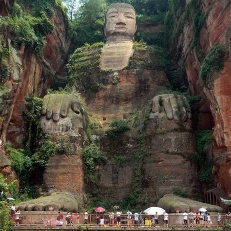 The Leshan Giant Buddha Is A 71 Metre 233 Ft Tall Stone Statue In