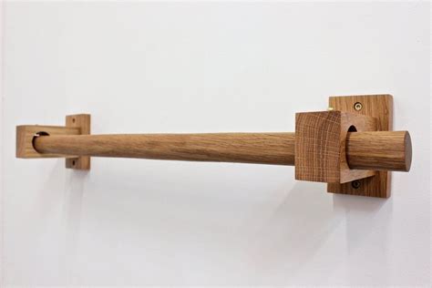 Taking off from her ideas i'm going to show you a curtain rod holder idea that goes brilliantly with a wooden rod. Malta Curtain Rod Holder - Oak — n i n o s h e a | Curtain ...