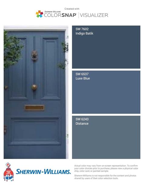 Front Door Slate Blue Color Options Color Matched By Sherwin Williams