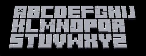 Minecraft 3d Font Preview Minecraft Blog Minecraft Font Minecraft