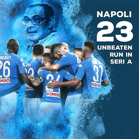 Napolis 23 Unbeaten Streak In Seri A Napoli Italy Seria Italien