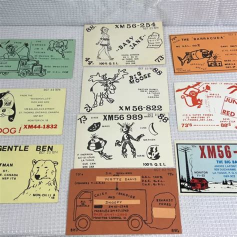 Vintage Qsl Radio Cards Amateur Radio Qsl Cards Lot Canada Radio Cards Lot 10 19 99 Picclick