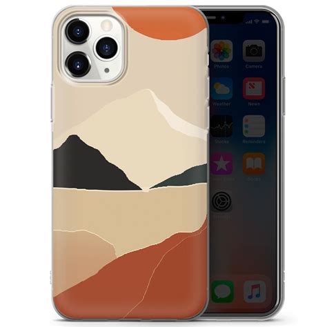 Mountain Phone Case Abstract Hill Cover For Iphone 7 8 Xs Etsy