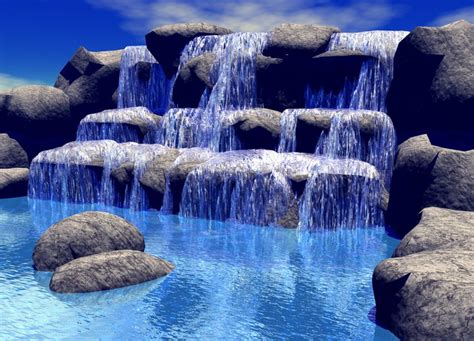 3d Waterfall Wall Mural Pixers We Live To Change