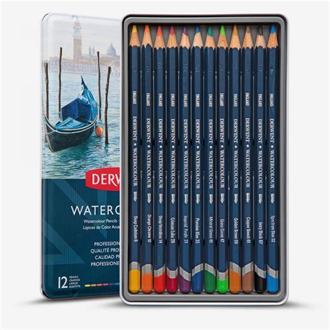Derwent Watercolour Pencil Tin Set Of 12 Jackson S Art Supplies