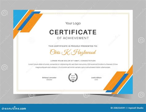 Modern Certificate Template Awards Diploma Background Vector Creative