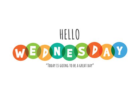 Hello Wednesday Lettering Stock Illustration Stock Illustration