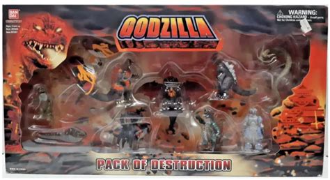 Godzilla Pack Of Destruction Bandai Action Mini Figure Toho Gigan