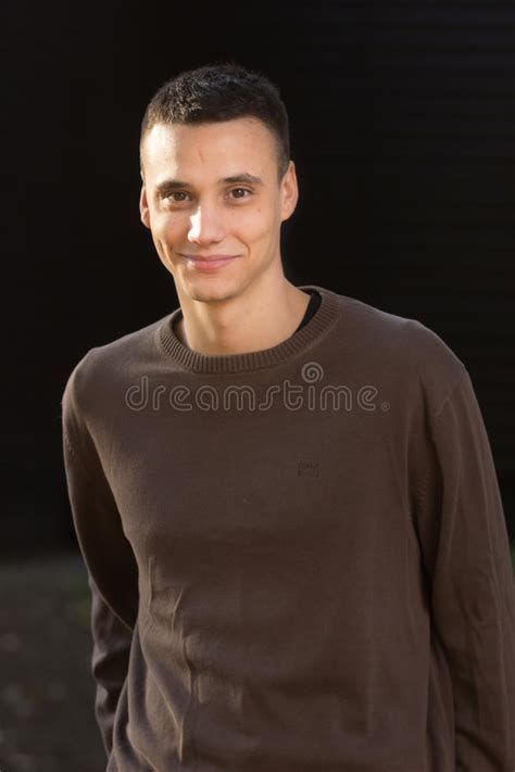 Young Man In 20s Smiling Portrait Stock Photo Image Of Adult Smiling
