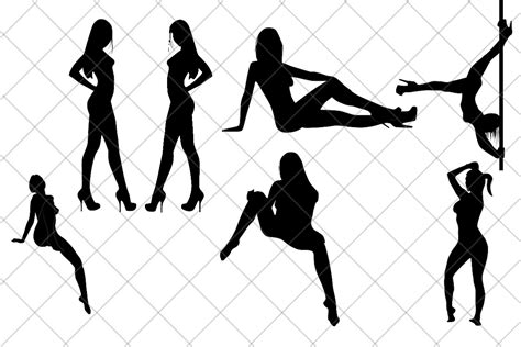 sexy women silhouettes graphic by barfoos · creative fabrica