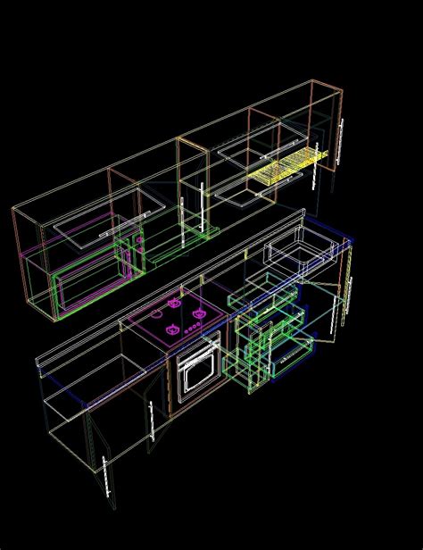 Kitchen Cabinet 02 3d Dwg Model For Autocad Designs Cad