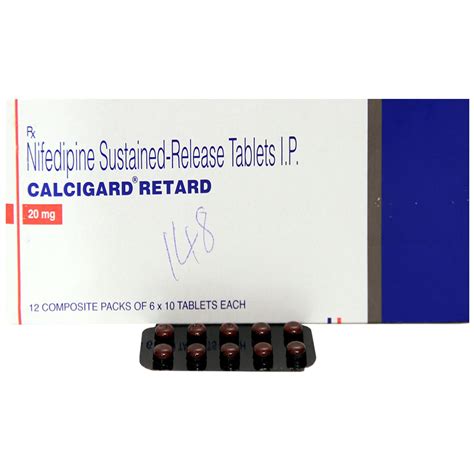 Calcigard Retard 20mg Tablet 10s Price Uses Side Effects