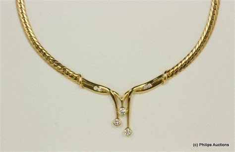 Gold Diamond Waterfall Necklace Necklacechain Jewellery