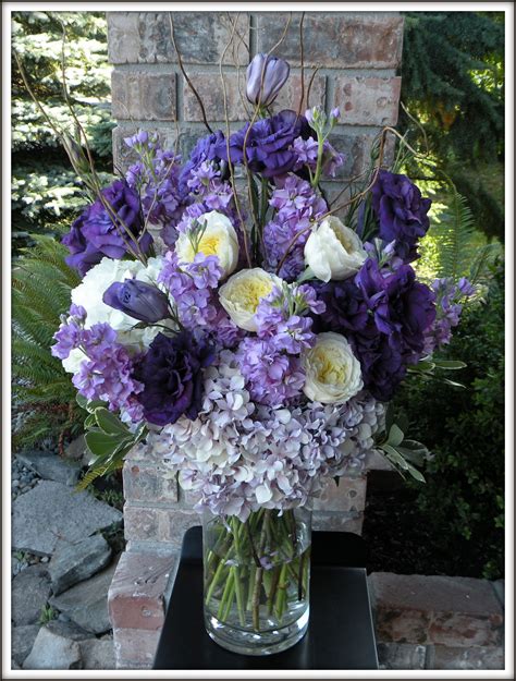 Rustic Purple Floral Arrangements Altar Arrangements Had A Variety Of