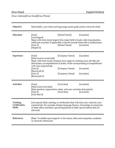 Blank Resume Templates Download Free And Premium Templates Forms And Samples For Jpeg Png Pdf