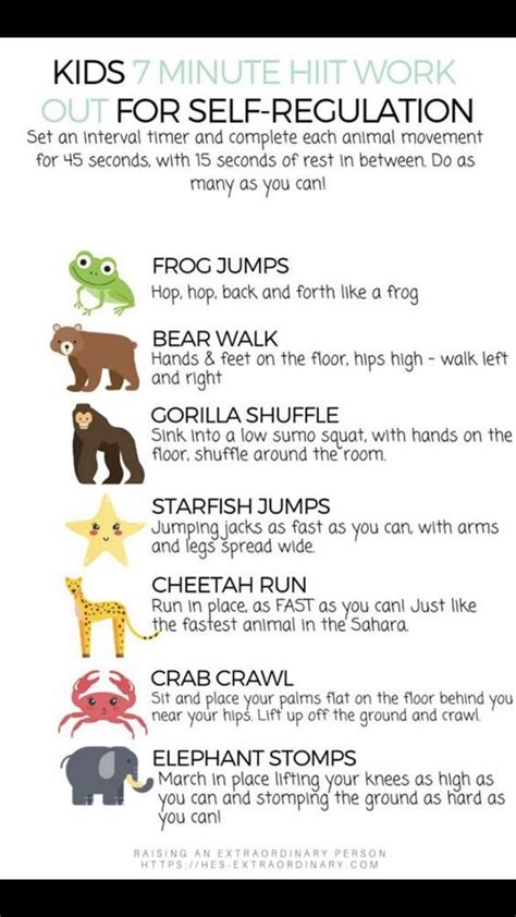 First the students reflect on the question independently. Kid's 7 Minute HIIT Workout for Self-Regulation | Exercise ...