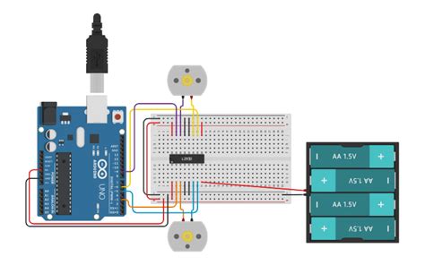 Circuit Design L293d Dc Motor Control With Speed Control Tinkercad