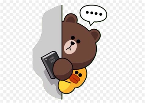 Penting Line Sticker Bear