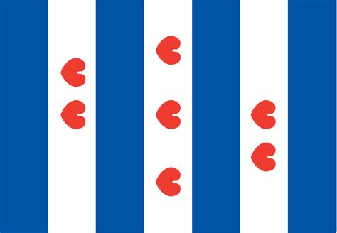 flag of friesland with vertical stripes vexillology